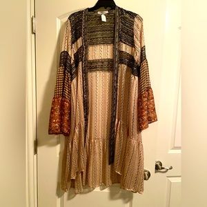 Peasant style long duster